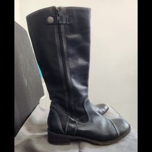 All leather black women's boot 10